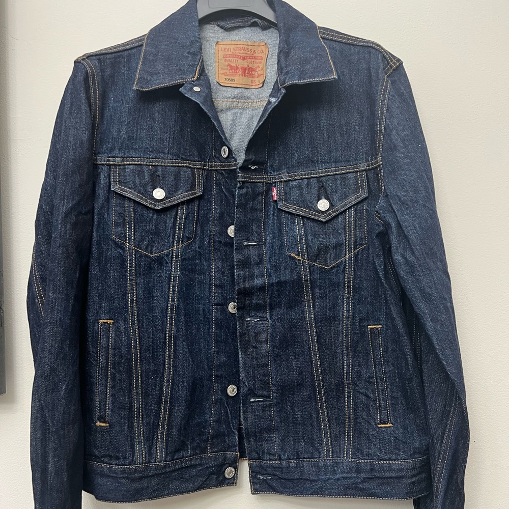 Levi’s #70589 Blue Dark Denim Jean Trucker Red Tag Jean Jacket